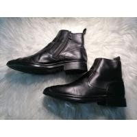 ราคา ✌แท้มือสองไซส์39-40 Bally boots รองเท้าบูทหนังแท้หุ้มข้อ สีดำแบรนด์เนมมือสอง (29552488010)