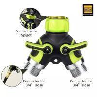 ราคา หัวก็อก ข้อต่อก๊อกน้ำ ข้อต่อแยกน้ำประปา 2 ทาง พร้อมวาล์วปิด-เปิด เหมาะสำหรับก๊อกน้ำ 3/4” (6หุน) (29506377998)