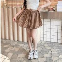 ราคา >>NEW<<ห้อยป้าย Valen กระโปรงกางเกงทรงบอลลูน ไม่พองมาก เอว 26"-32" สีน้ำตาลริ้วดำ (29073197125)