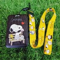 ราคา ที่ใส่บัตรประชาชน Snoopy Lanyard Card Holder Snoopy ป้ายชื่อสีดํา Snoopy Hook Strap (42155713971)