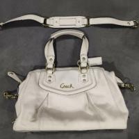 ราคา Coach Ashley Leather Satchel Shoulder Bag F19247 กระเป๋า Coach สีครีม สภาพค่อนข้างใหม่ (5129282734)