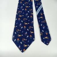 ราคา เนคไทมือสอง Salvatore Ferragamo Men's Silk Tie Sailing Boat Blue Design Made in Italy (40264021713)