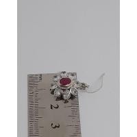 ราคา ต่างหูเงินเเท้92.5% แดงทับทิม ล้อมเพชร พร้อมส่ง (26514931368)