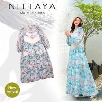 ราคา [Nittaya] เดรสยาวแขนยาว ลายดอกไม้นานาพรรณ (18532625942)