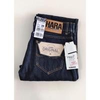 ราคา Hara ยีนส์ผู้ชาย ขากระบอกธรรมดา ผ้าไม่ยืด เอวกลาง สีดำฟอก ของแท้จากSHOP (24058046892)