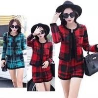 ราคา ชุดเซทลายสก็อตสีแดง ใส่ต้องรับลมหนาว (1668269186)