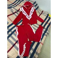 ราคา เซทวอร์มสีแดงแต่งระบายขาวกางเกงขายาวแต่งระบายป้ายVegusLuxury (20690316373)