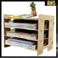 ราคา AMS - กล่องแฟ้ม MDF กระดาษเอกสาร 3 ชั้น ชั้นวางหนังสือ MDF MG971 (28491402971)