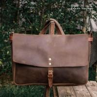 ราคา กระเป๋าหนังแท้ใส่เอกสาร และ laptop สัมภาระลุยๆ หนังวัวแท้ทั้งใบ (25101414329)