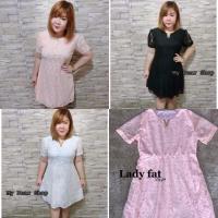 ราคา เดรสลูกไม้ คนอ้วน (276987089)