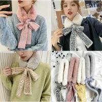 ราคา SALE ผ้าพันเฟอร์ แต่งริบบิ้นขนมิ้งค์ SKUP1358 (8098909036)