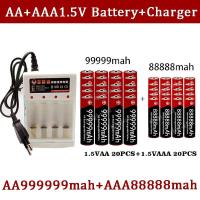 ราคา New Brand 1.5V AA High Capacity 99999 MAh+1.5V AA88888 MAh Alkaline 1.5V Clock Toy Camera Battery Rechargeable Battery+c (28307553448)