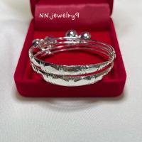 ราคา กำไลข้อเท้าเด็ก เงินแท้ 90% (3096975953)