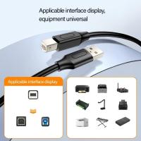 ราคา CRE สายเครื่องพิมพ์ USB Braid USB 2 0 ชาย USB B TYPE B ชายสายเครื่องสแกนเนอร์สายไฟ Speeding เครื่องพิมพ์เปลี่ยนสายเคเบิล (28990936062)
