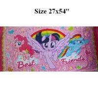 ราคา ลิขสิทธิ์แท้ ผ้าขนหนู ม้าน้อย โพนี่ (My Little Pony) เนื้อนิ่ม ผืนใหญ่ ขนาด 27x54นิ้ว ราคาป้าย 540บ. (4037839320)