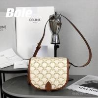 ราคา กระเป๋าสะพายข้างและ-crossbody Celine Folco Triomphe ทำจากหนังแท้ (40870756001)