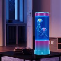 ราคา DITU รีโมทคอนโทรล โคมไฟตั้งโต๊ะ LED รูปแมงกะพรุน โคมไฟกลางคืนรูปพิพิธภัณฑ์สัตว์น้ำ 7 สี โคมไฟ LED สร้างบรรยากาศแมงกะพรุน (40157944710)