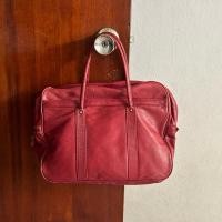 ราคา กระเป๋าถือ หนังแท้สีแดง มือสอง (26211373971)