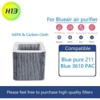 ราคา Blueair กรองอากาศสําหรับ Blue Pure 211/211+, สีฟ้า 3610 PAC สําหรับเครื่องฟอกอากาศ Blue H13 HEPA + คาร์บอน (27129158757)