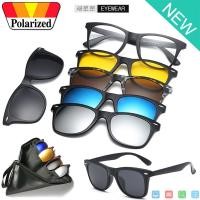 ราคา Polarized แว่นกันแดด คลิปออน แม่เหล็ก เปลี่ยนเลนส์ได้ 5 สี 5 แบบ รุ่น 2208 แว่นตา ทรงสปอร์ต วัสดุ PC ( เลนส์โพลาไรซ์ ) (1180745165)