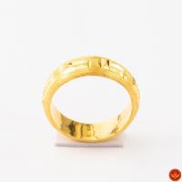 ราคา LSW แหวนทองคำแท้ 2 สลึง (7.58 กรัม) ลายปอกมีดแกะลายจีนรอบวง RD-50 (2835761377)