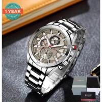 ราคา Curren นาฬิกาข้อมือผู้ชาย สีเงิน/เทา สายสแตนเลส รุ่น C8275 (2064209709)
