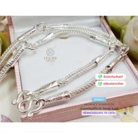 ราคา สร้อยคอเงินแท้92.5% ลายสี่เสา ห้อยพระ 5 องค์ หนัก 1.8 บาทตัน(เนื้อเงินแท้) : SM0041 (24341063089)