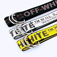 ราคา เข็มขัดผู้ชายผู้หญิงลายออฟไวท์พร้อมหัวเข็มขัดเหล็ก / เข็มขัดแฟชั่นนําเข้า (28487642194)