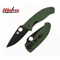 ราคา มีดพับ Spyderco Tenacious Folding Knife Black Plain Blade, Green G10 Handles (C122GPBGR) (29939656402)