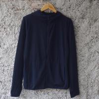 ราคา เสื้อฮู้ดมีซิป - UNIQLO AIRISM สีกรมท่า (19990927293)