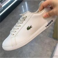 ราคา Lacoste 100% ของแท้จากช็อปหนังทั้งใบขาวล้วน unisex สวยมากๆ (1353974983)