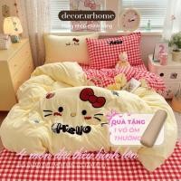 ราคา ชุดผ้าปูที่นอนปักลายการ์ตูนน่ารักและน่ารัก 4 ชิ้นและปลอกผ้านวม (44070330521)
