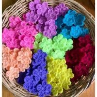 ราคา พร้อมส่ง ดอกไม้ถัก DIY ตกแต่งชิ้นงาน ดอกไม้ถัก ติดกระเป๋าสาน (15609970215)