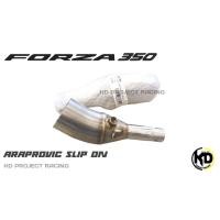ราคา slip on สแตนเลส สำหรับท่อ Akrapovic titanium แท้เท่านั้น Honda Forza 350,ADV350 (7742763510)