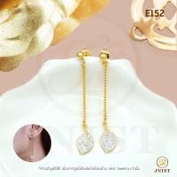 ราคา ต่างหูหมุดทองเพชรใบไม้หุ้มทองแท้ ต่างหูเพชรสวิส CZ ต่างหูแป้น ชุบทองไมครอน (13801190468)