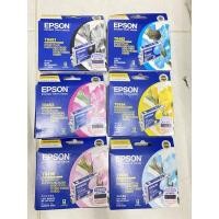 ราคา Epson T0491 T0492 TO493 T0494 สีดำ ฟ้า ชมพู เหลือง ขายโล๊ะ!! ของแท้ค่ะ แบบไม่มีกล่อง (2443725285)