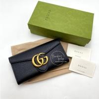 ราคา Gucci Flap Long Wallet GG Marmont Leather Black *กรุณาทักแชทพื่อเช็คสต็อคก่อนกดสั่งนะคะ* (26767826720)