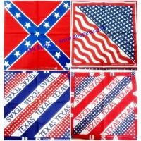 ราคา Cotton ผ้าฝ้าย 100% ประเทศ สหรัฐอเมริกา USA TEXAS ผ้าโพกหัว ผ้าเช็ดหน้า ผืนใหญ่ ลายธงชาติ 20 นิ้ว (9137036921)