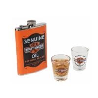 ราคา ชุดขวดเหล้า Genuine Oil Can Hip Flask & Shot Glass Gift Set, HDL-18557 HDL-18557 (28405142131)