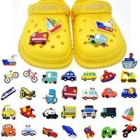 ราคา Croc Jibbit เครื่องมือการขนส่งการ์ตูน DIY เรือใบรถดับเพลิงรูปแบบจักรยาน Charm หัวเข็มขัดรองเท้าตกแต่ง (25296883462)