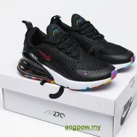 ราคา Nike Air Max 270 รองเท้าผ้าใบลำลองผู้หญิงสีขาว/ม่วง/ทอง (19295867077)