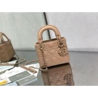 ราคา DIOR Lady Dior โลหะจี้หวายลายโลหะเงาหนังแกะกระเป๋าสะพายไหล่ข้างหนึ่งกระเป๋าสะพาย 988 (28784740439)