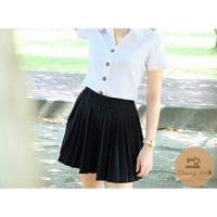 ราคา กระโปรงพลีท สีดำ ยาว18-36 (29713516735)