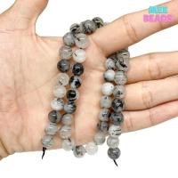 ราคา หินไหมดำ หินแก้วขนเหล็ก (หินแท้ สีธรรมชาติ) ขนาด 8 มิล เส้นยาว ❗ แถมฟรี ลวดตัวนำ + ไหมร้อยหิน ❗ Black Rutilated Quartz (8073062560)