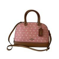 ราคา Coach กระเป๋าถือทรงโดมสีชมพู-น้ำตาล กระเป๋ามือสอง (44100362081)