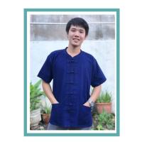 ราคา เสื้อหม้อฮ่อมคอจีนกระดุมจีนแขนสั้น (2814475476)