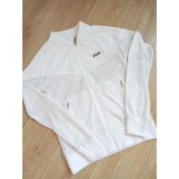 ราคา Fila แท้ เสื้อออกกำลังกายแบบแจ็คเก็ตแขนยาว สีขาว ฟีล่า มือสอง มีรูระบายอากาศ (29151239860)