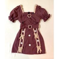 ราคา ชุดเดรสสีแดงเลือดหมูป้าย viranda (19313660230)