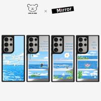 ราคา Blue Sea Mirror Case สําหรับ Samsung S25 24 23 UItra S25 24 23 Plus กันกระแทกป้องกัน Hard Casing (41857116552)