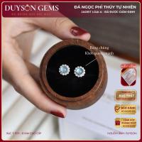 ราคา ต่างหูหยกธรรมชาติ Lam Thien Khong Jade Type A, ต่างหูเงินอิตาลีเงิน Duyson 925 (43702105315)